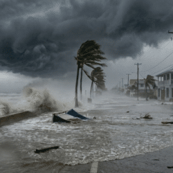 How do big storms and hurricanes affect adjuster salaries?