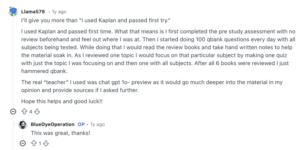 kaplan course reviews 