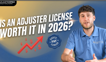 Video discussing whether or not an insurance adjuster license is worth it