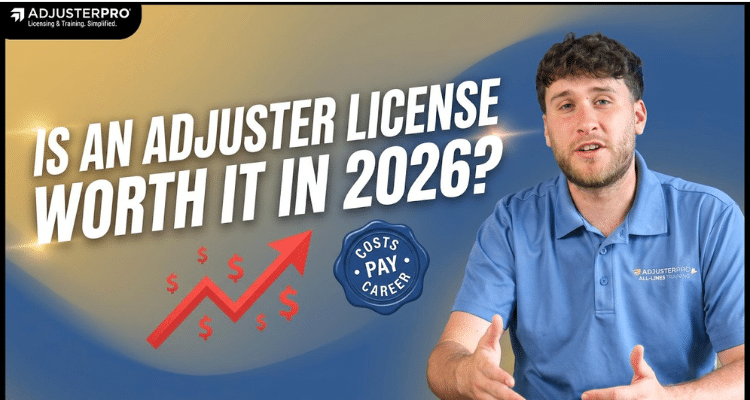 Video discussing whether or not an insurance adjuster license is worth it