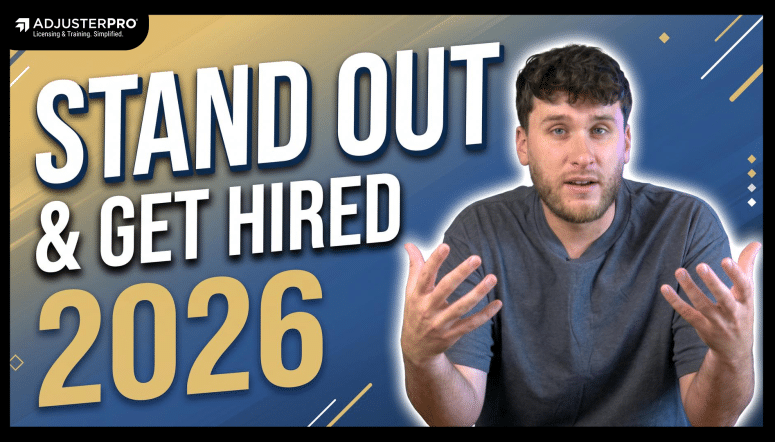 Video that breaks down how insurance adjusters can stand out and get hired in 2026 using insights from experienced adjusters and recruiters.