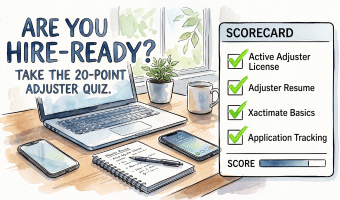 Are you ready to be hired as an insurance adjuster. Includes interactive quiz to help you decide plan of action.