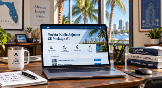 Continuing education package for florida public adjusters