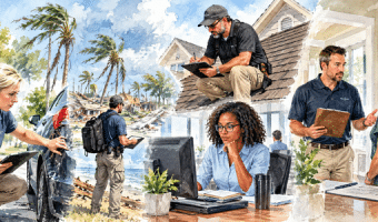 Article discussing the different types of insurance adjusters, including staff, independent, public, field, desk and CAT adjusters, and how each career path differs.