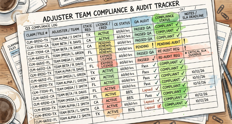 What Does a Good Adjuster License Compliance Tracking Process Look Like for Insurance Teams?